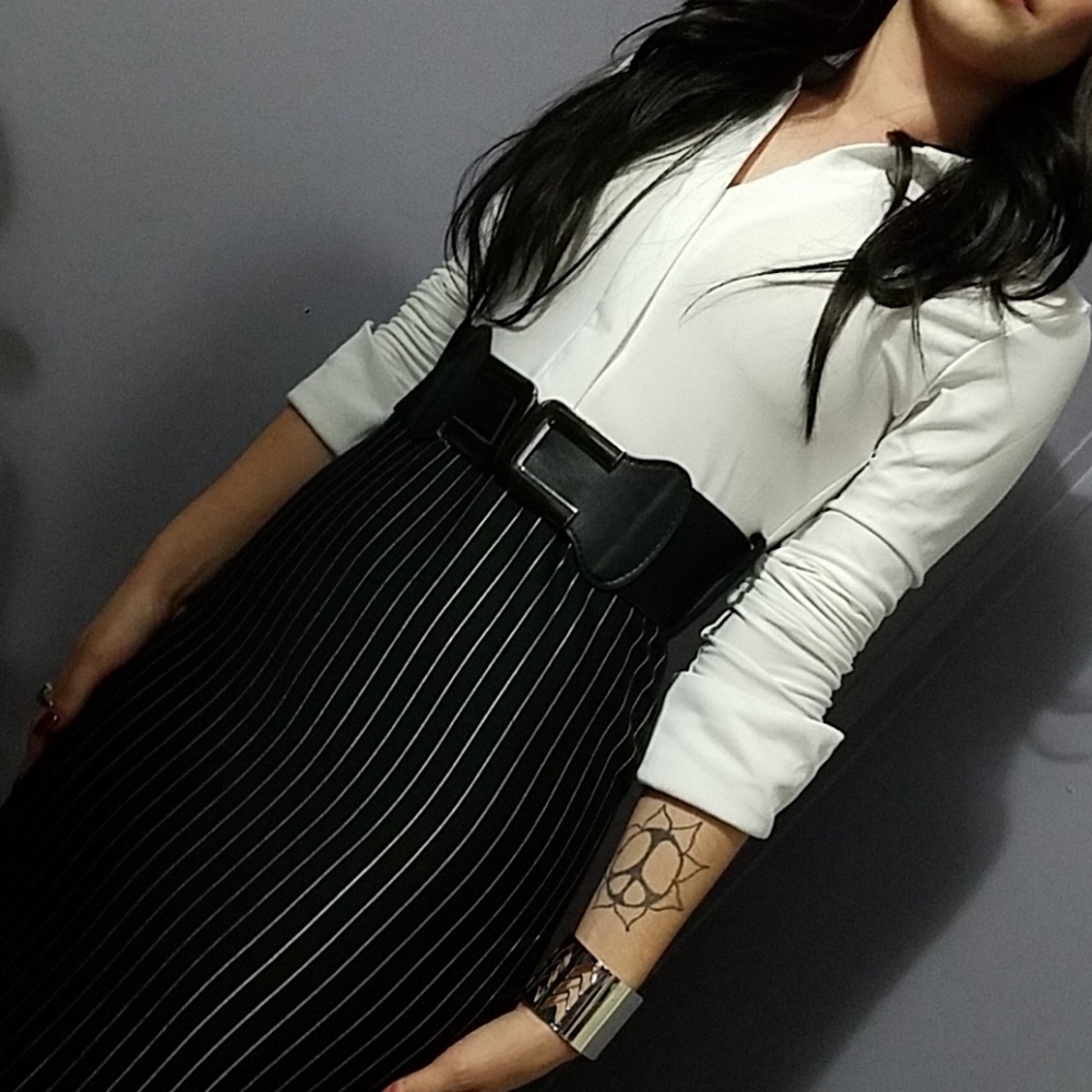 HOST PICK Pin striped Office Dress IMPORTED - Picture 2 of 8
